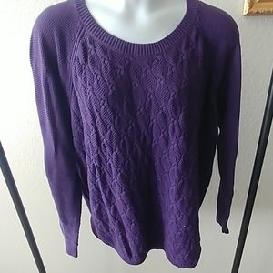 NWT Wendy Williams Purple Knit Sweater 3X NWT